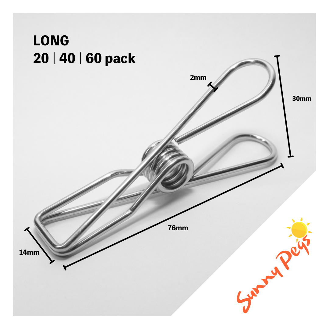 SUNNY PEGS - Long Stainless Steel Pegs - Marine Grade 316