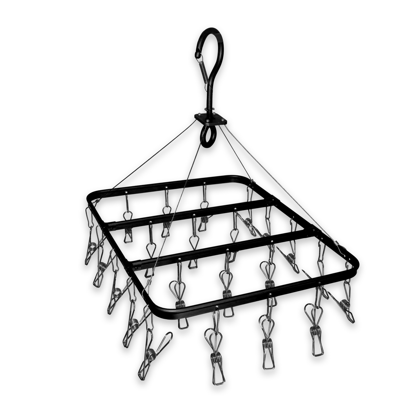 Premium Aluminium Clothes Hanger - Large with 22 Marine Grade Stainless Steel Pegs