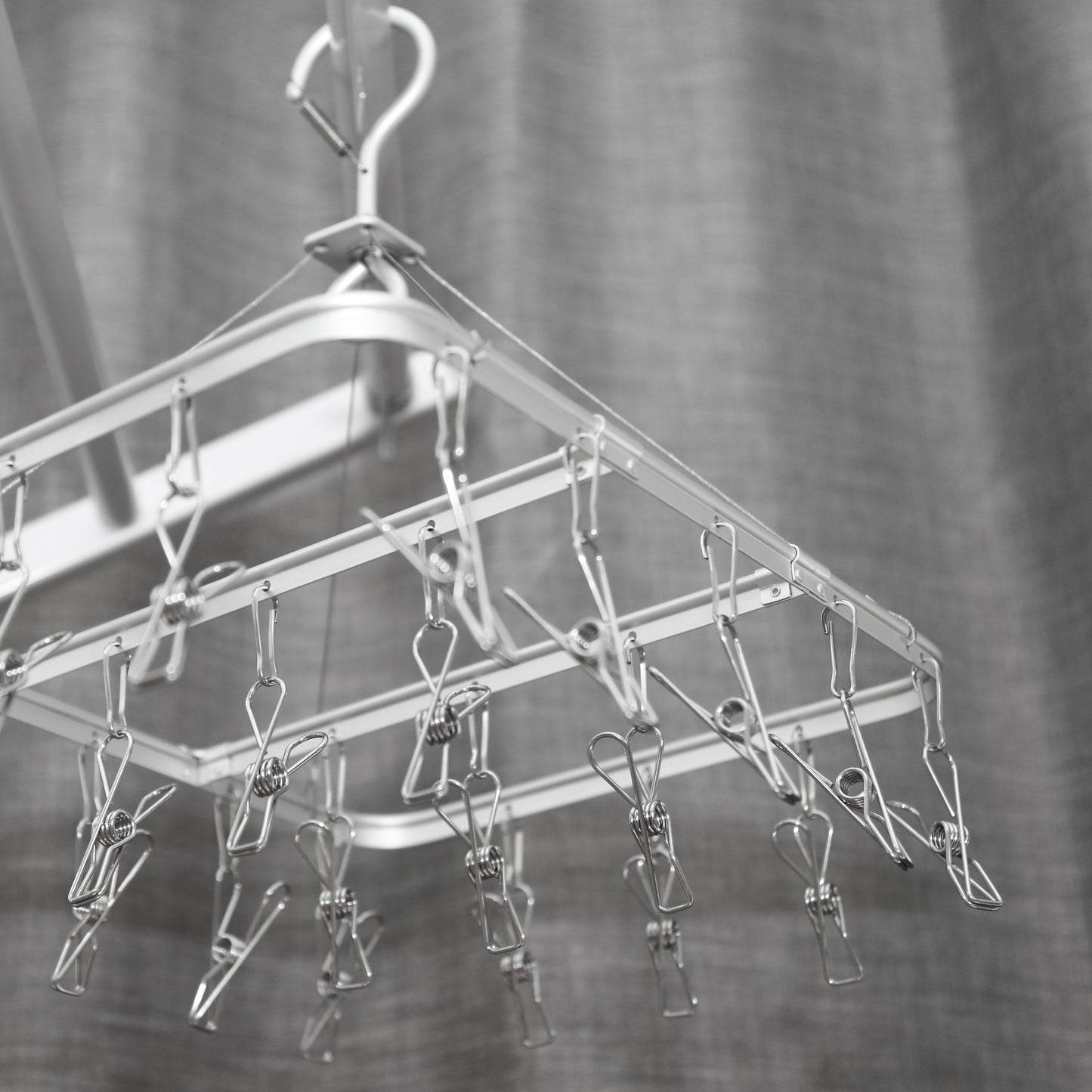 Premium Aluminium Clothes Hanger - Large with 22 Marine Grade Stainless Steel Pegs