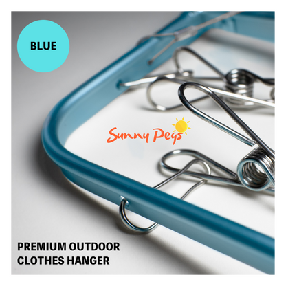 Premium Aluminium Clothes Hanger - Large with 22 Marine Grade Stainless Steel Pegs