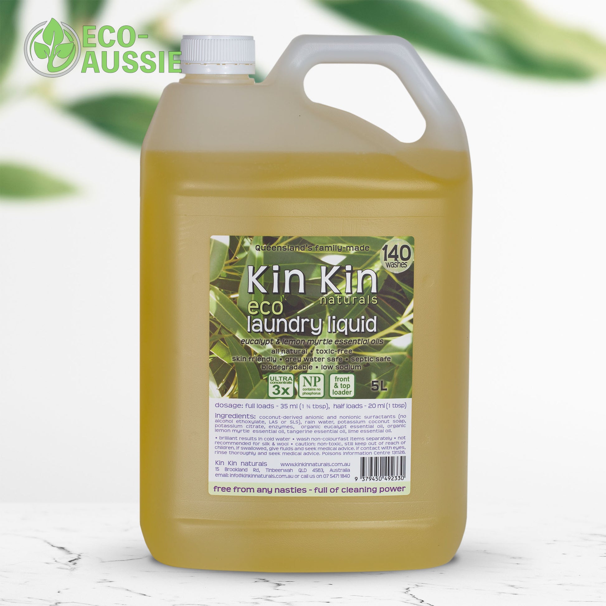 Kin Kin Naturals Eco Laundry Liquid 5L – ECO-AUSSIE