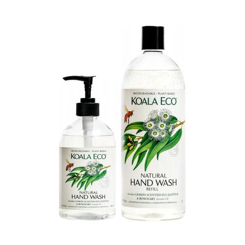 KOALA ECO Natural Hand Wash - Lemon Scented, Eucalyptus & Rosemary 500ml/1L