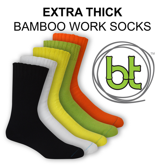 BAMBOO TEXTILES - Extra Thick Bamboo Work Socks