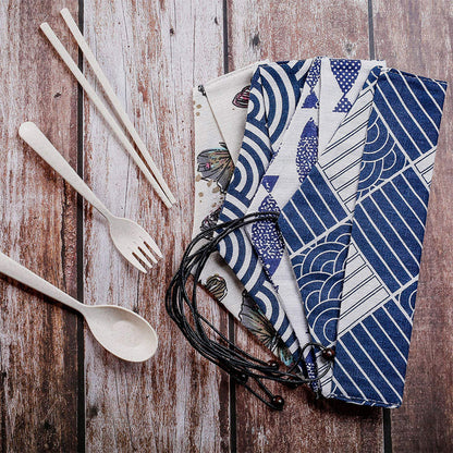 Japanese Inspired Reusable Cutlery Pouch